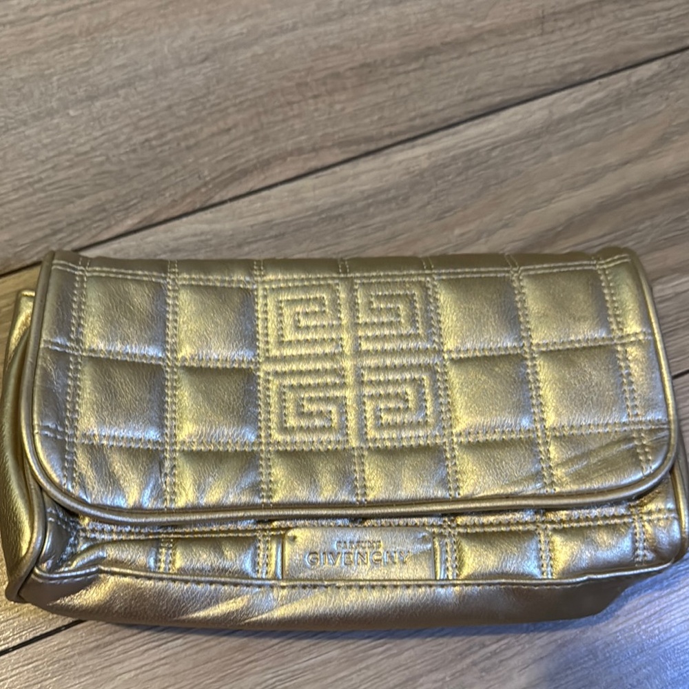Givenchy Gold Quilted Women's  Parfum/Clutch Bag